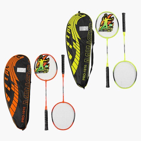 Бадминтон 2 ракетки, металлический каркас, в чехле /50/