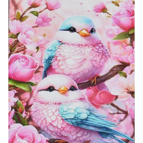 Алмазная мозаика "Розовые крылья", 30х40 см