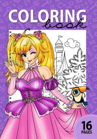 Розфарбовка, 80г, 210х297 мм, 16 стор., А4,Скоба диз.22319