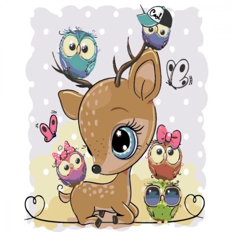 Картина по номерам Сказочные звери Strateg с лаком размером 30х40 см (SS-6436)