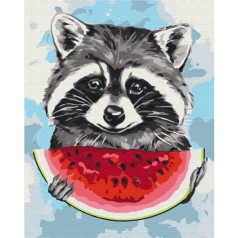 Картина за номерами: Літній єнотик 40*50 BS51697