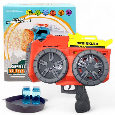 Кулемет з мильними бульбашками на акумуляторі червоний