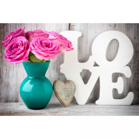 Алмазна мозаїка Strateg "LOVE" 30x40 см (HEG87049)