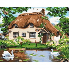Картина по номерам: Сельский домик