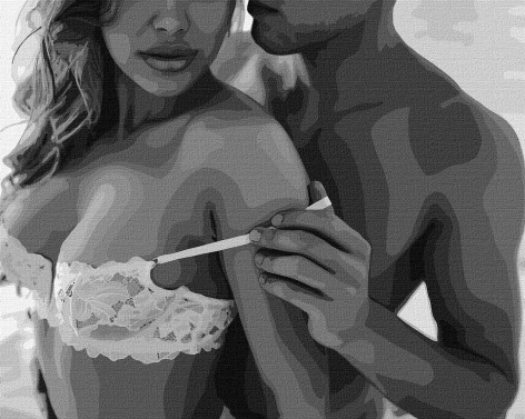 Набір для розпису по номерах Ideyka Пристрасний дотик 40х50 см КНО8517