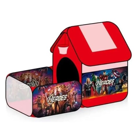 Палатка детская "Супергерои Марвел", бассейн для шаров, баскетбольное кольцо, размер 161 х 81 х 91 см, в сумке