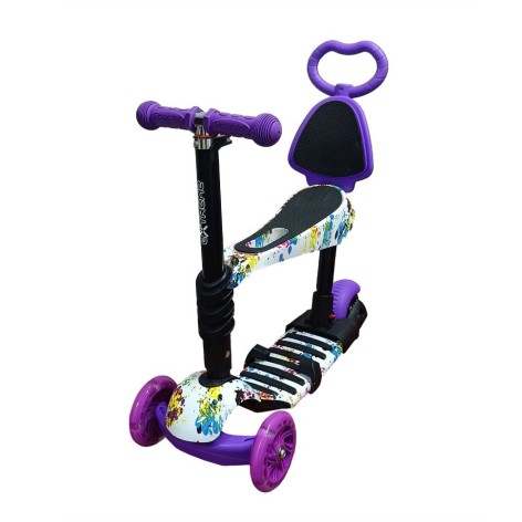 Самокат чотириколісний 5в1, фіолетовий (Транспортувальна упаковка)