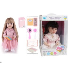 Лялька інтерактивна WToys, 55 см, озвучена українською мовою, пульт, аксесуари, звукові функції, повторюшка TK6490-55