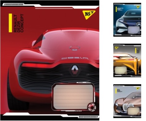 Тетрадь А5/12 кл. YES Dezir concept, тетрадь учащихся. 25 шт. в уп. //