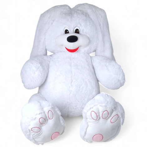 М'яка іграшка "Зайчик Сеня", 100 см, білий
