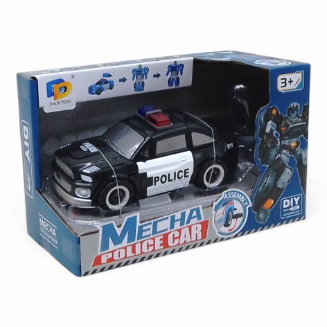 Машинка Трансформер-конструктор Поліція, з викруткою в коробці D622-H333C р.21*10*13см