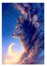 Картина по номерам "Волк в облаках" 40*50см, краски акрилловые, кисть-3шт.(1*30)