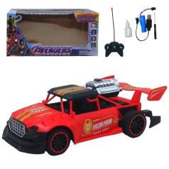Машинка на радиоуправлении "Супергерои: Железный человек", с дымом (паром)