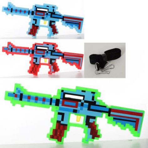 Автомат MK, 39см, звук (англ, стрільби), 3 кольори, бат, в п/е 39-17-2,5см 