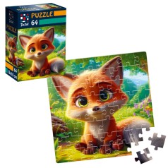 Пазлы De.tail. Любопытный лисенок. 64 детали DT1234-07