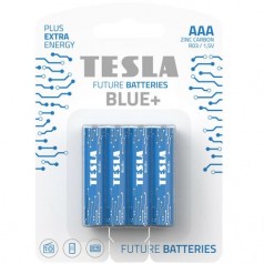 Батарейки TESLA BATTERIES AAA BLUE+ (R03), 4 штуки