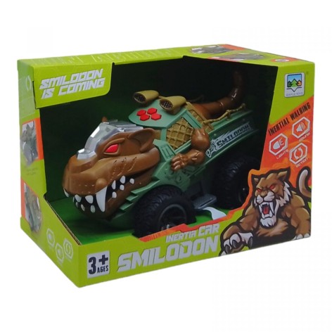 Джип-динозавр коричневый вид 2