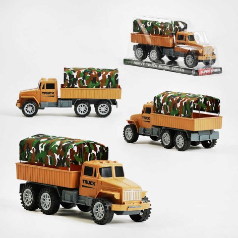Машинка військова вантажівка, інерція, тент, у слюді 