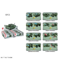 Конструктор BRICK 42301 Trans combo-War-spirit Wheeled Tank спак.8в. /18/144/8шт у кор.43,1*9,4*19,2см