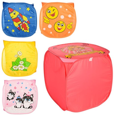 Кошик для іграшок 46-46-42см, з ручками, кришка, 7 видів, кул, 46-46-0,5см 