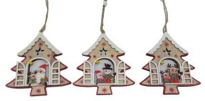 Подвеска новогодняя деревянная 