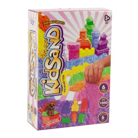 Кінетичний пісок "KidSand" з формами, 1000 г (укр)