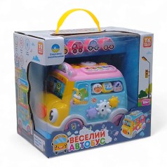 Музыкальный автобус, голубой+розовый