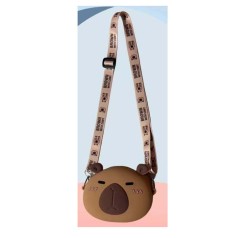 Сумочка 14-11-3см, капібара, 1 відділення, застібка-блискавка, довга ручка, силікон, у п/е 