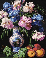 Набір для розпису по номерах "Краса ірисів" 40х50см КНО3288