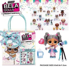 Игровой набор BELA DOLL 12видов, куколка+аксессуары,упаковка в виде пакета подарочного  9,9*9,9*11,5см /108-2/