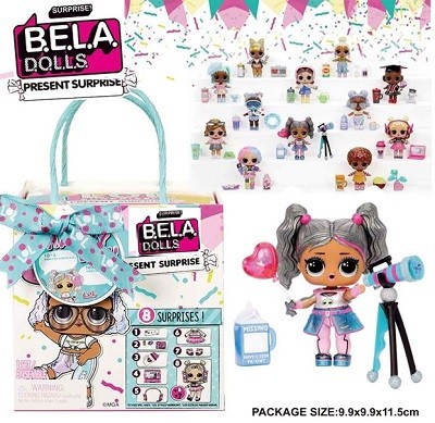Ігровий набір Bella Doll 12 видів, лялечка + аксесуари, упаковка у вигляді пакету подарункового 9,9*9,9*11,5 см