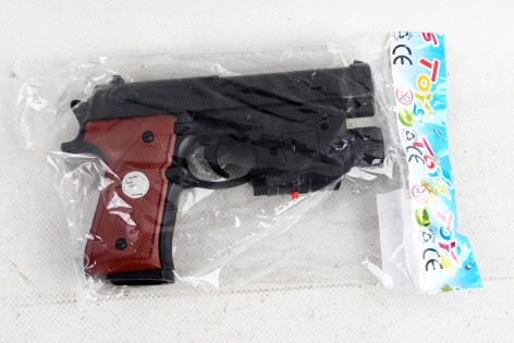 УЦЕНКА 30% Пістолет батар., лазер, кульки, п/е 15*10*3см 