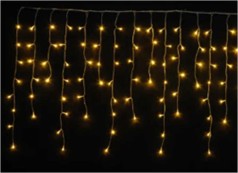 Гірлянда штора 4 метри жовте світло від батарейок 2 режими C61483-20Y