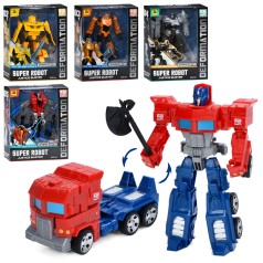 Трансформер робот 18см+транспорт, 5 видів (1вид робот+динозавр), в кор-ці, 22-28-8см /24/