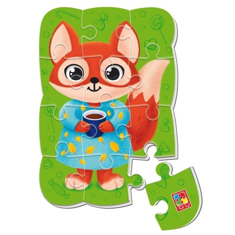 Гра розвиваюча, пазли м'які магнітні А5 "Малюк зможе. Лисиця" (укр)