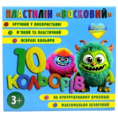 Пластилін м'який, 10 кольорів