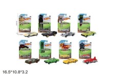 Транспорт іграшковий Hot Wheels 324-204 Minecraft металевий, 8 видів лист 16,5*3,2*10,8