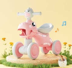 Велобіг 4-х колісний JOY, колеса PU, рама пластик, озвучування та підсвічування LK-30721