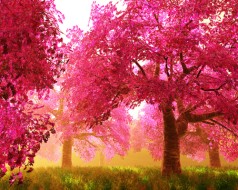 Набір для творчості алмазна картина Рожевий ліс Strateg розміром 40х50 см  (SK86003)