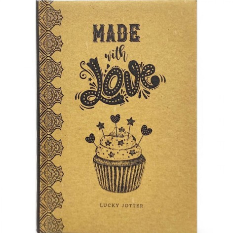 Блокнот крафт,113х165 мм, "Made With Love"