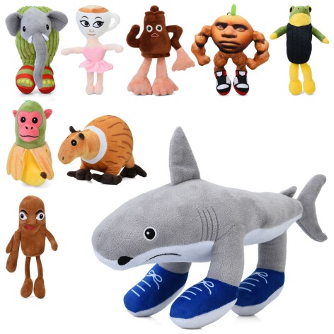 Мягкая игрушка IB, монстр, петелька, 9 видов (от 21-13-8см до 38-15-10см), в п/э 