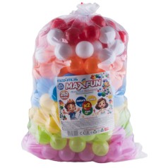 Набір кульок MaxFun 252 шт (арт.5505) діаметр 8 см., більше мʼяких кульок більше кольорів, ТМ "Максимус"