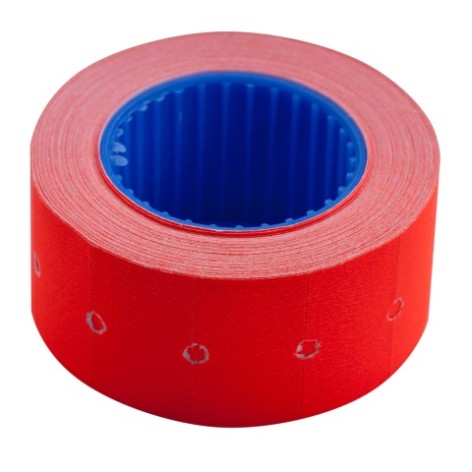 Ценник 22*12мм (500шт, 6м), прямоугольный, наружная намотка, красный 10шт. в уп. 