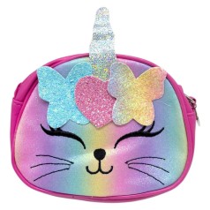 Сумочка детская "Котик" 19*15*6 см (Малиновый)