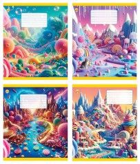 Тетрадь 12 арк.коса линия Твердая ТА53113 Сладости, 25/600, 4к. цена за 25 шт.