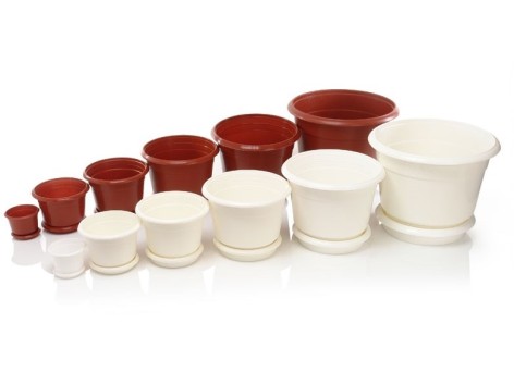 Горщик для квітів d 250 (Коричневий) з підставкою