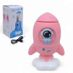 Настольная лампа-ночник Ракета м.238 розовая