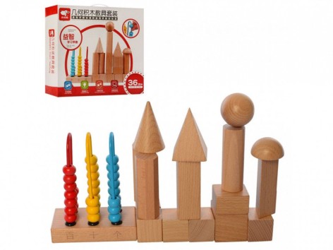 Деревянная игрушка Центр развивающий городок, лабиринт на проволоке, в коробке 28-25-5 см