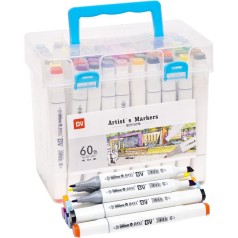 Набір скетч-маркерів 60 кольорів 820-60 в пластиковому боксі