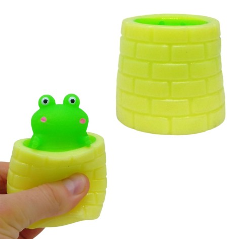 Лягушка антистресс, выпрыгивает желтая